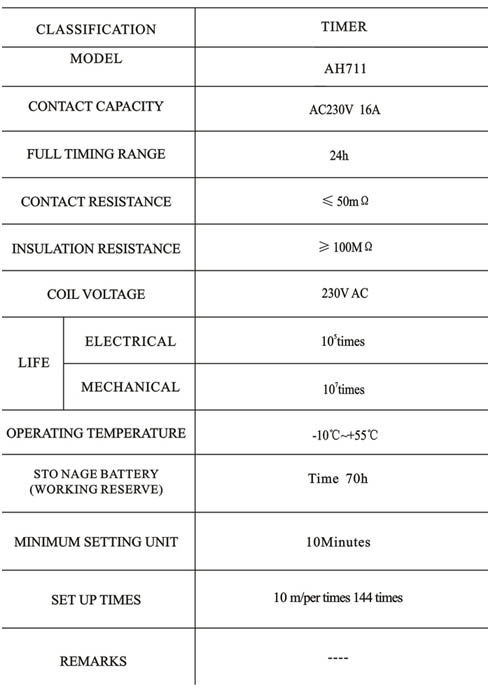 Time Switch AH711 4